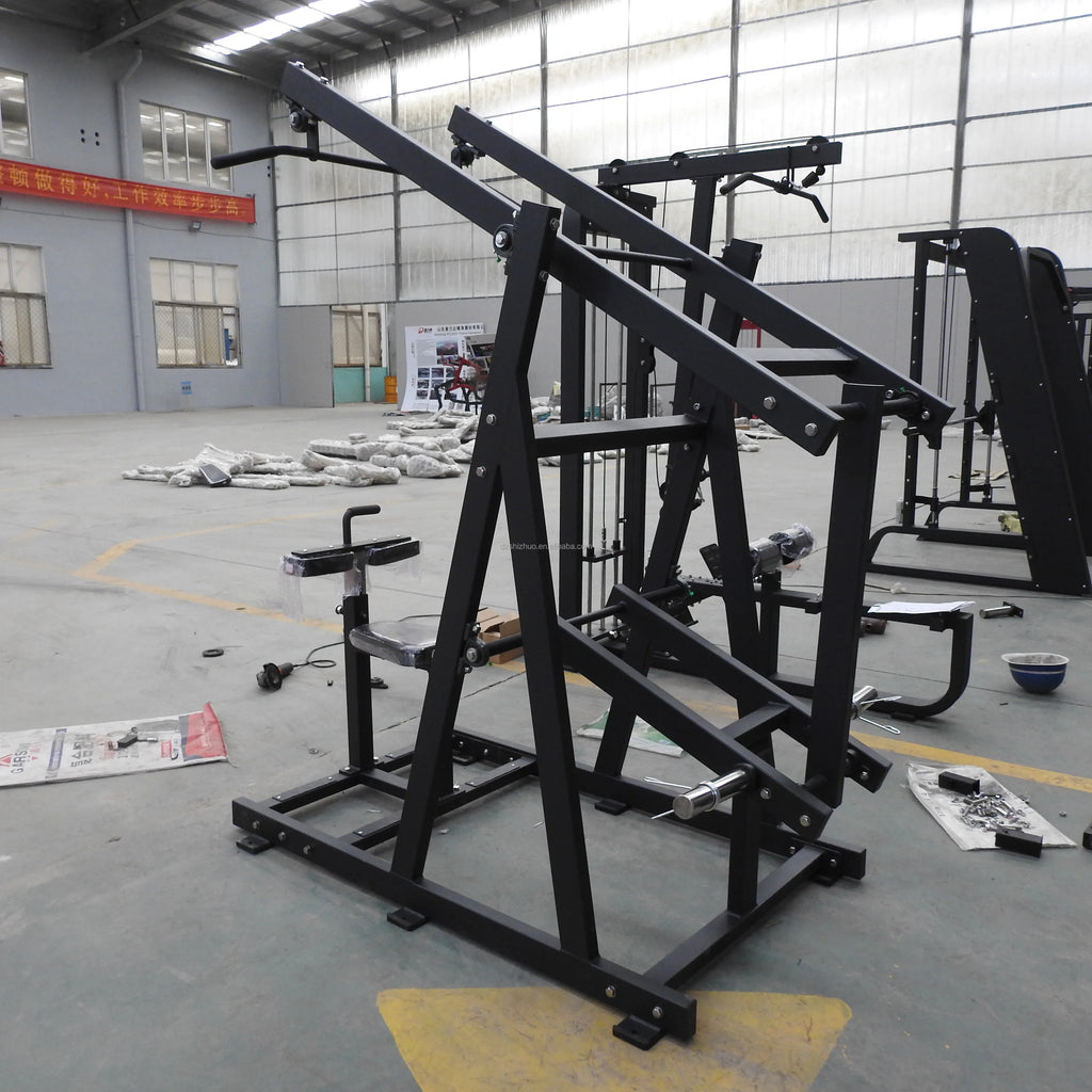 Gym Fitness Equipment for Commercial Use  Body Building Strength Training Plated Loaded Lat Pulldown Machine