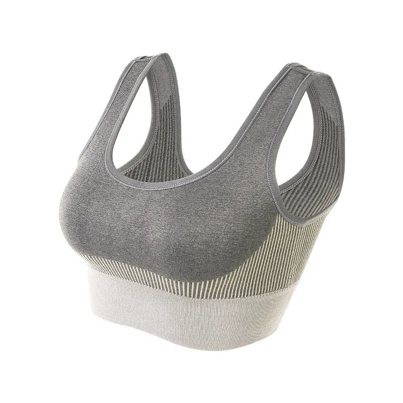 Women's Tops Knitted Sports Bras Gym Running Fitness Yoga Bra Sportswear Padded Push Up Sports Tops