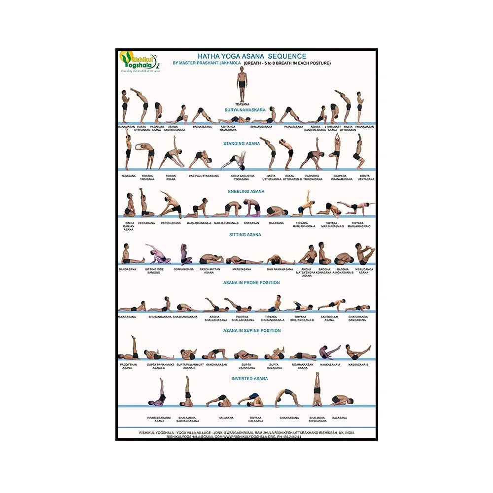Gym Yoga Studio Workout Detailed Action Chart Pose Canvas Poster Bodybuilding Wall Art Painting Prints Home Room Decor