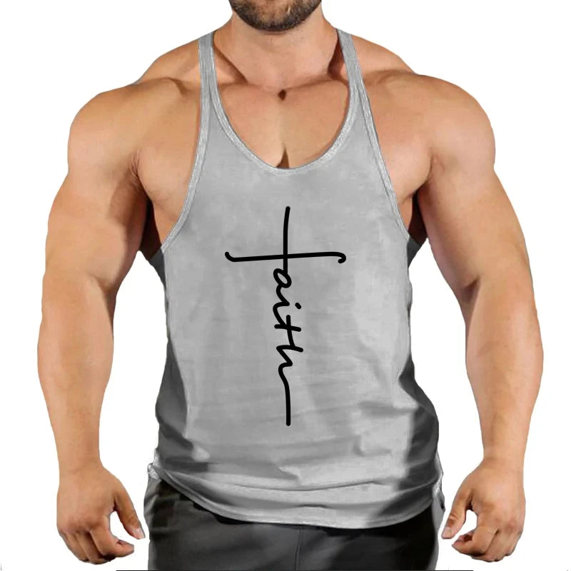 Gym Top Men T-shirts Fitness Man Clothes Muscular Bodybuilding Shirt Singlet Stringer Clothing Vest Men's Singlets Vests Tops