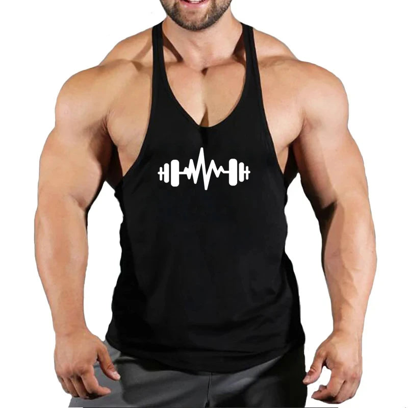 Gym Top Men T-shirts Fitness Man Clothes Muscular Bodybuilding Shirt Singlet Stringer Clothing Vest Men's Singlets Vests Tops