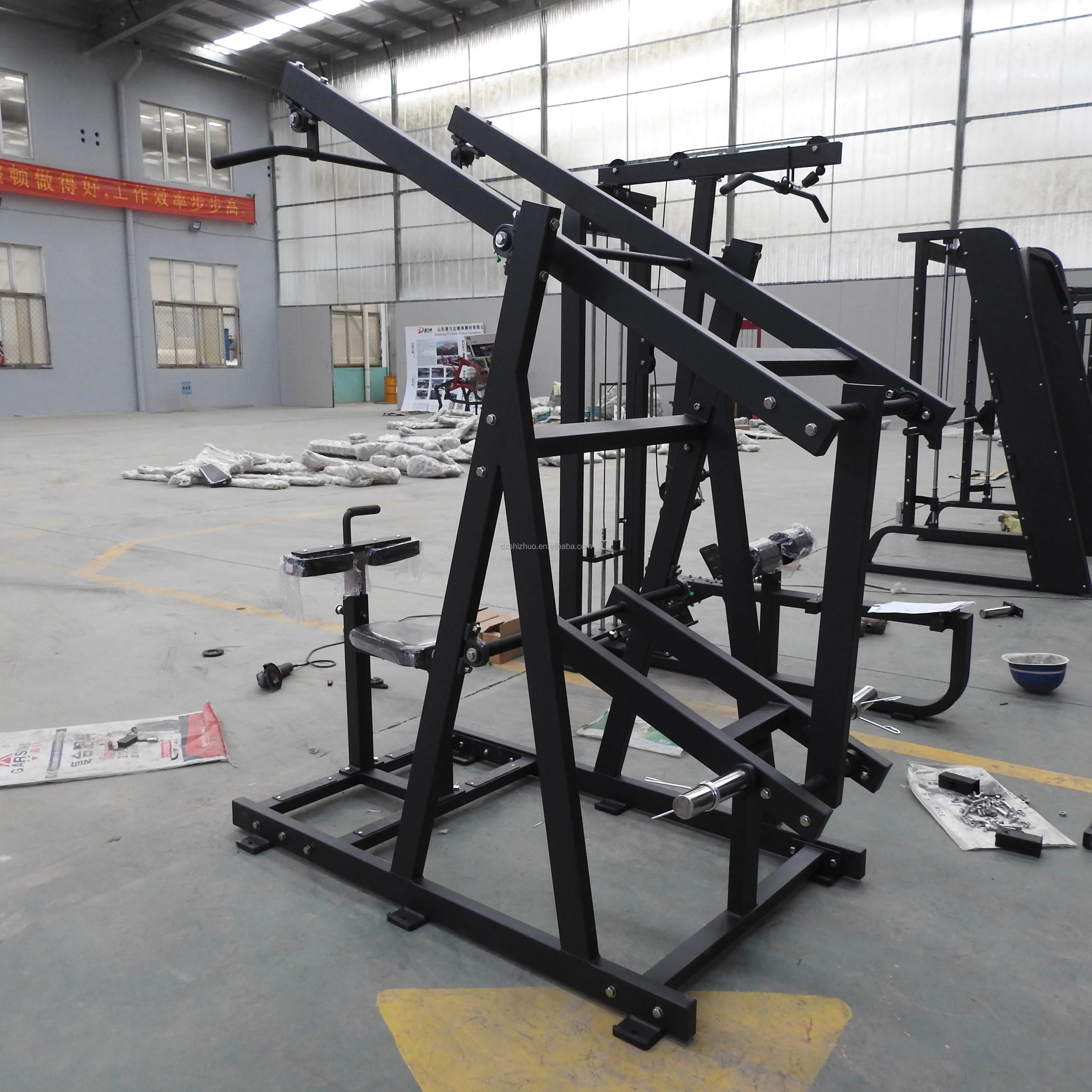 Gym Fitness Equipment for Commercial Use  Body Building Strength Training Plated Loaded Lat Pulldown Machine